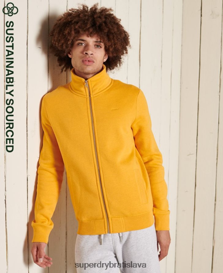 Superdry muži organická bavlna vintage logo zips track top 6B4ZTR5095 oblečenie žltá
