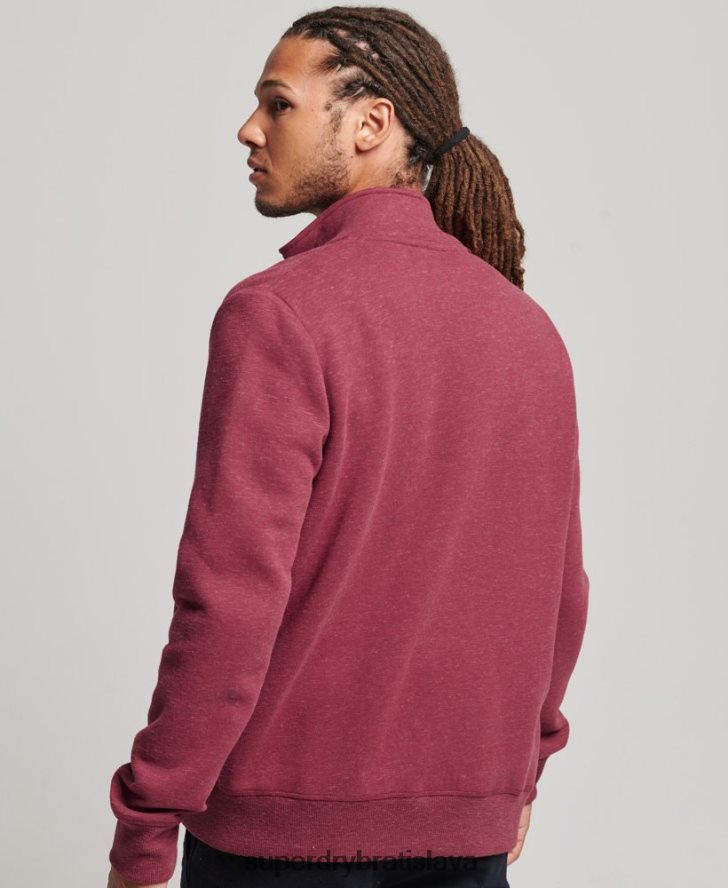 Superdry muži organická bavlna vintage logo zips track top 6B4ZTR5112 oblečenie červená