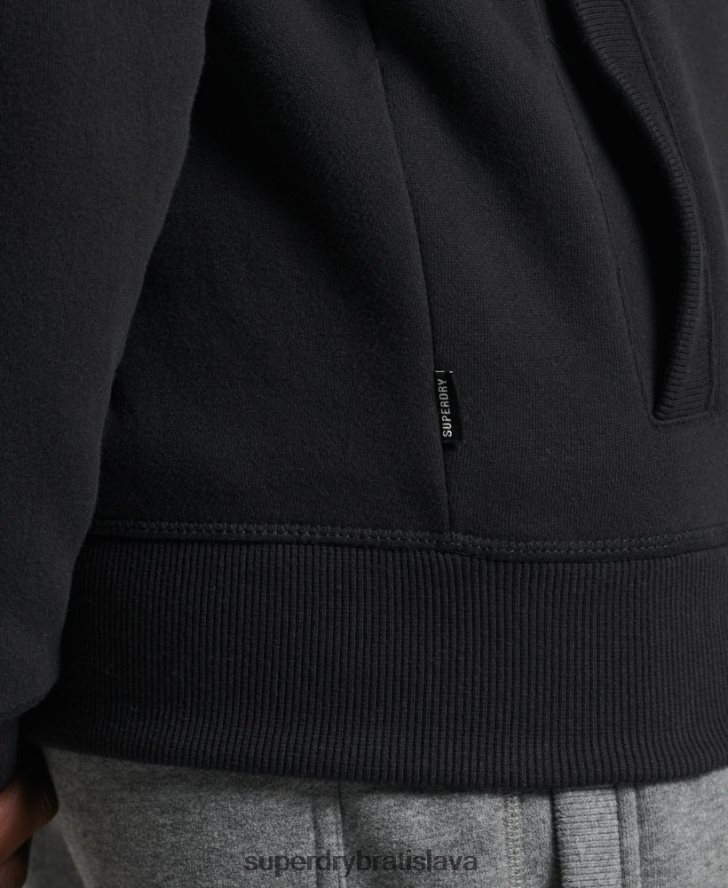 Superdry muži organická bavlna vintage logo zips track top 6B4ZTR5153 oblečenie čierna
