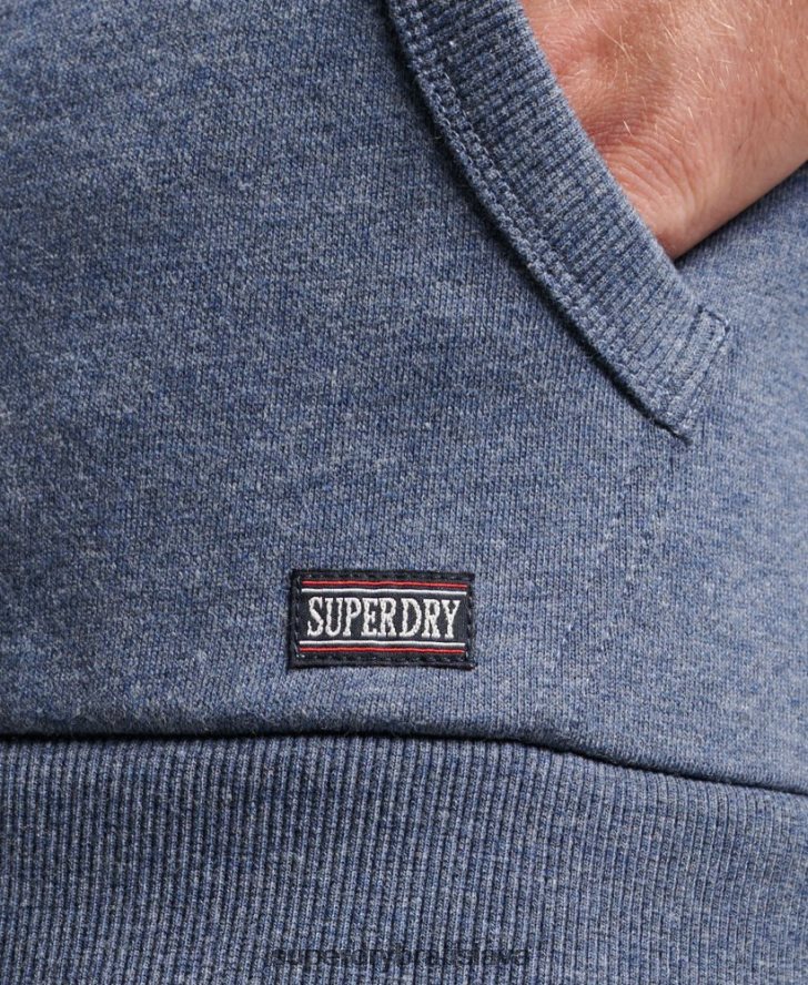 Superdry muži športová mikina na zips do posilňovne 6B4ZTR468 oblečenie námorníctvo