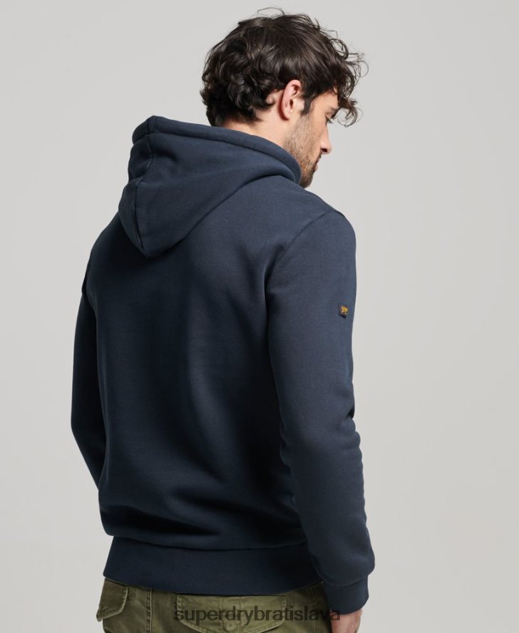 Superdry muži prémiová prefarbená mikina s vintage logom 6B4ZTR457 oblečenie námorníctvo