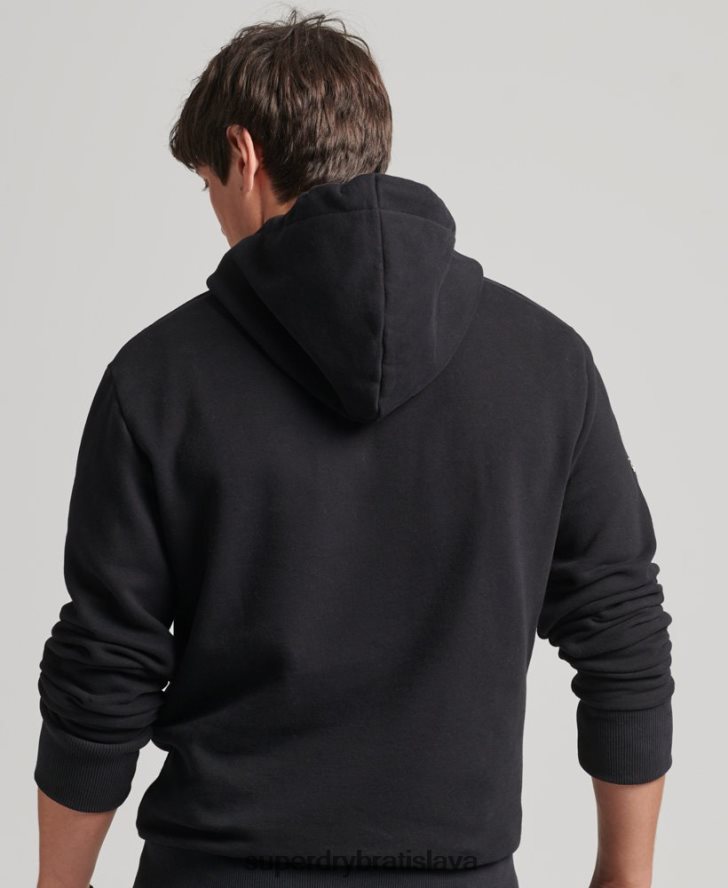 Superdry muži pracovná mikina s logom vintage korporácie 6B4ZTR5169 oblečenie čierna