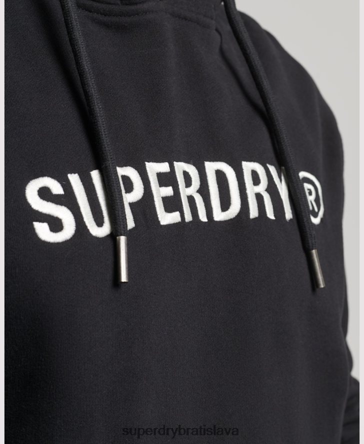 Superdry muži pracovná mikina s logom vintage korporácie 6B4ZTR5169 oblečenie čierna