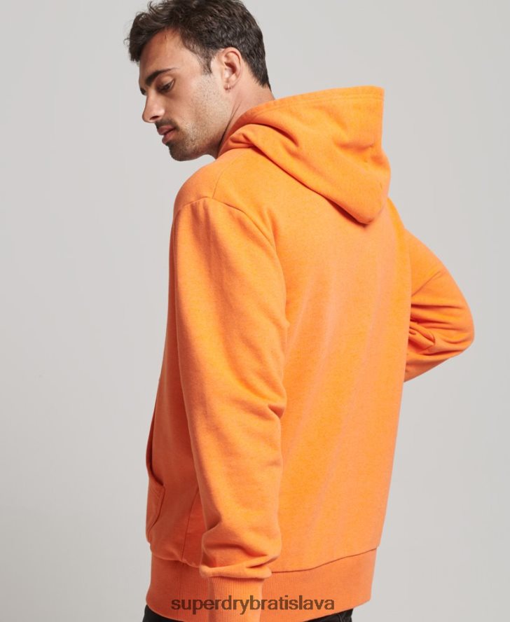 Superdry muži recyklovaná mestská mikina s kapucňou 6B4ZTR747 oblečenie oranžová