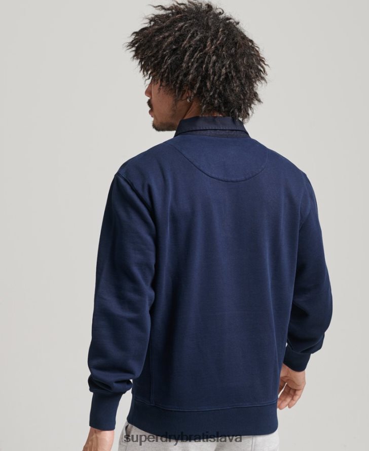 Superdry muži ročník rugby mikiny 6B4ZTR787 oblečenie námorníctvo