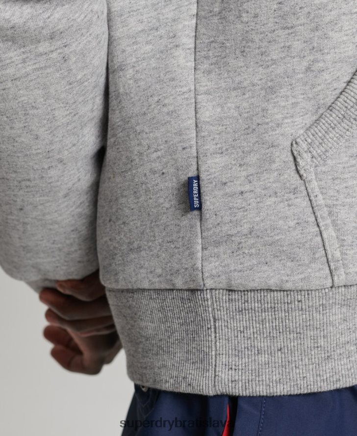 Superdry muži sezónna mikina na zips s vintage jadrom 6B4ZTR5163 oblečenie sivá