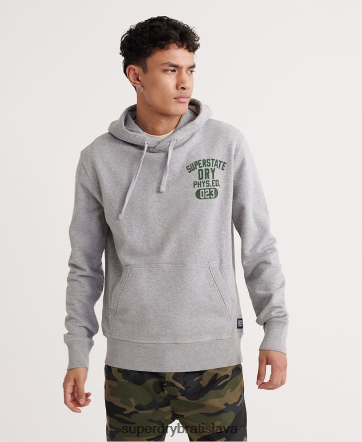 Superdry muži superštátna mikina s kapucňou 6B4ZTR902 oblečenie sivá