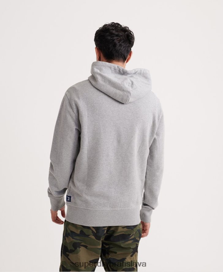 Superdry muži superštátna mikina s kapucňou 6B4ZTR902 oblečenie sivá