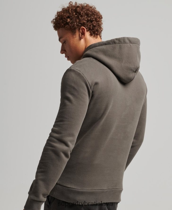 Superdry muži štýlová a vyrobená mikina s kapucňou 6B4ZTR815 oblečenie tmavošedý