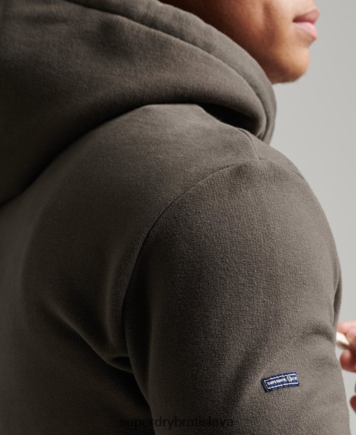 Superdry muži štýlová a vyrobená mikina s kapucňou 6B4ZTR815 oblečenie tmavošedý