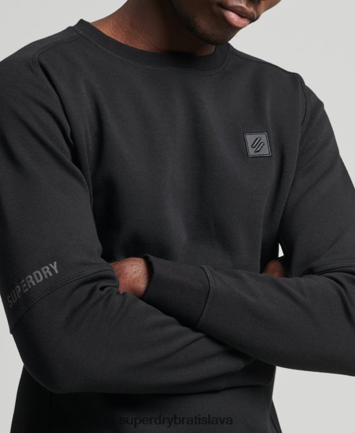 Superdry muži tech crew mikina 6B4ZTR5043 oblečenie čierna