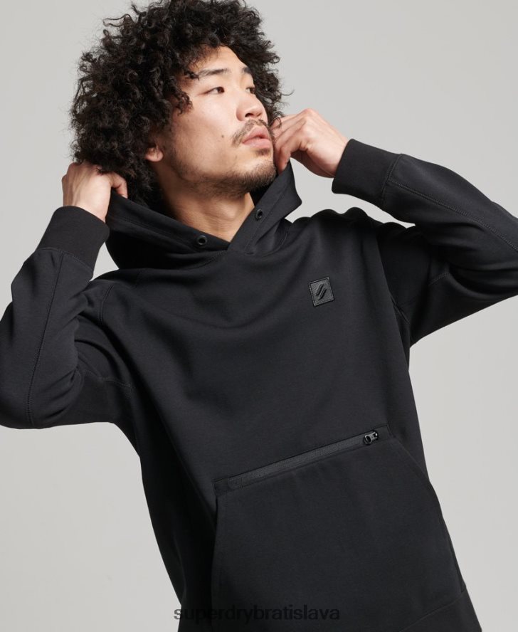 Superdry muži technická mikina s kapucňou 6B4ZTR597 oblečenie čierna
