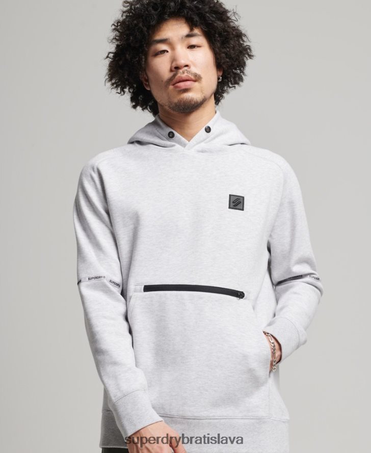 Superdry muži technická mikina s kapucňou 6B4ZTR647 oblečenie sivá