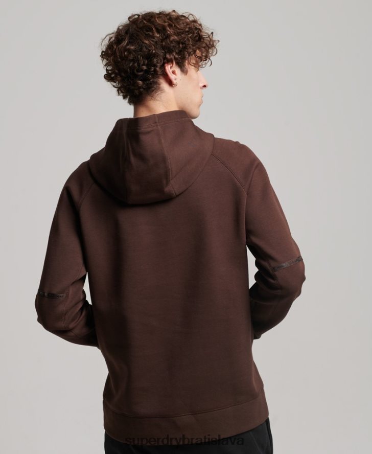 Superdry muži technická mikina s kapucňou 6B4ZTR648 oblečenie hnedá
