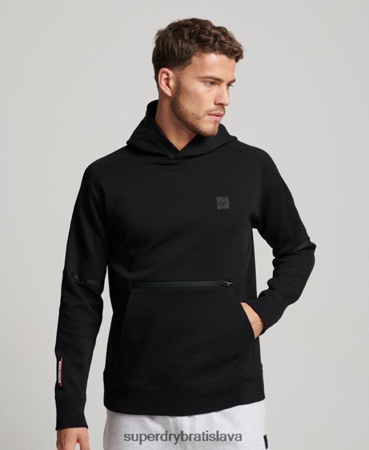 Superdry muži technická mikina s kapucňou 6B4ZTR711 oblečenie čierna