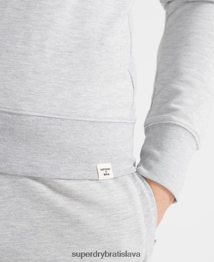 Superdry muži tréningová boxerská mikina crew 6B4ZTR5064 oblečenie sivá