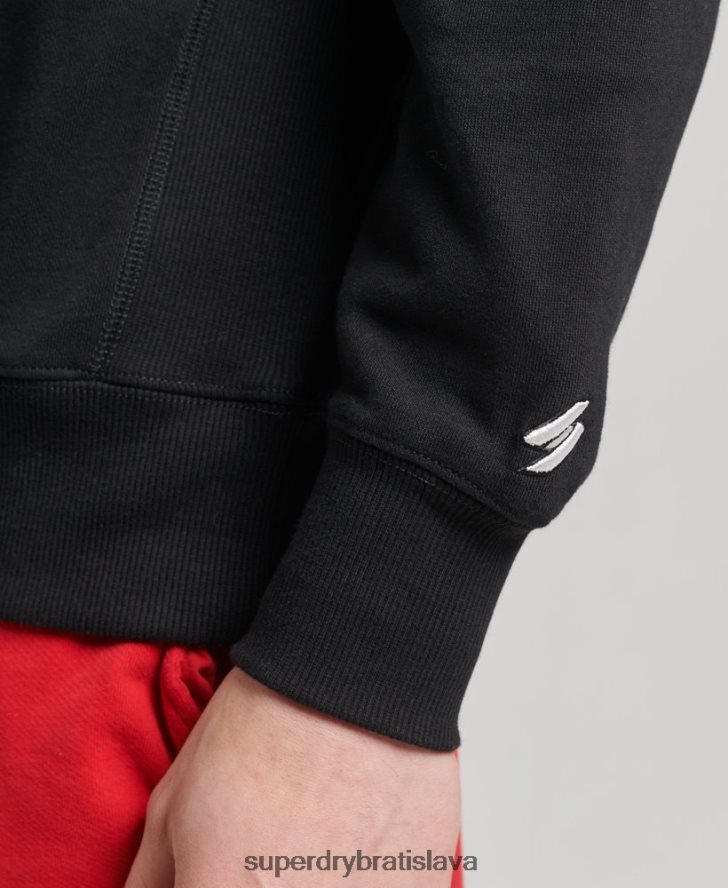 Superdry muži univerzitná mikina arch crew 6B4ZTR5134 oblečenie čierna