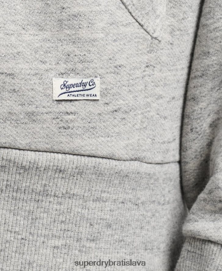Superdry muži vintage atletická mestská mikina s kapucňou 6B4ZTR5178 oblečenie sivá