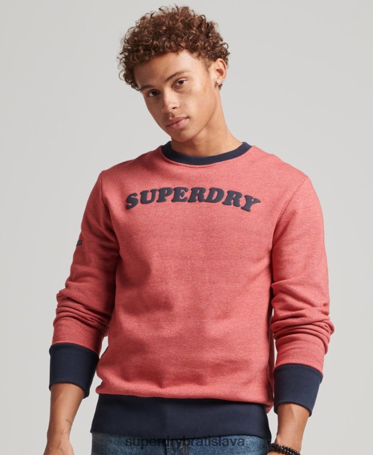 Superdry muži vintage cooper klasická crew mikina 6B4ZTR5224 oblečenie červená
