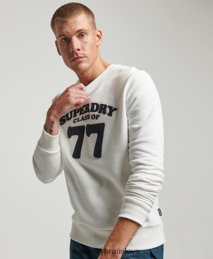 Superdry muži vintage cooper klasická crew mikina 6B4ZTR724 oblečenie krém