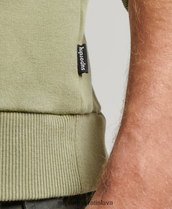 Superdry muži vintage cooper klasická crew mikina 6B4ZTR736 oblečenie zelená