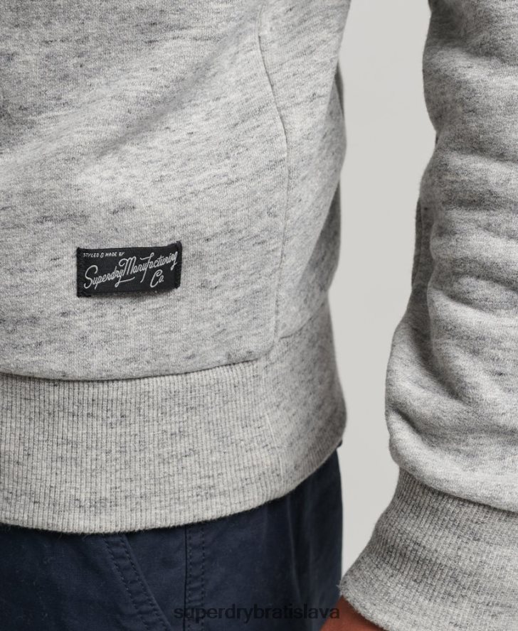 Superdry muži vintage downtown script crew mikina 6B4ZTR5019 oblečenie sivá