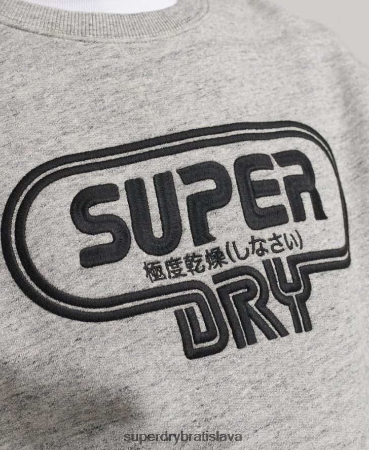 Superdry muži vintage hra na mikine s logom 90. rokov 6B4ZTR5058 oblečenie sivá
