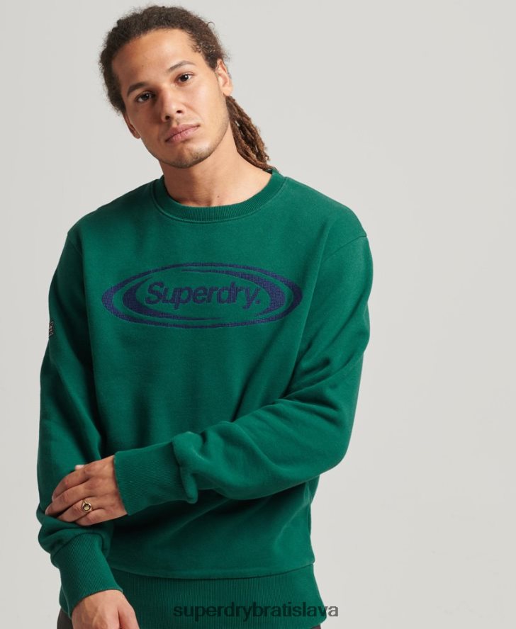 Superdry muži vintage hra na mikine s logom 90. rokov 6B4ZTR785 oblečenie zelená