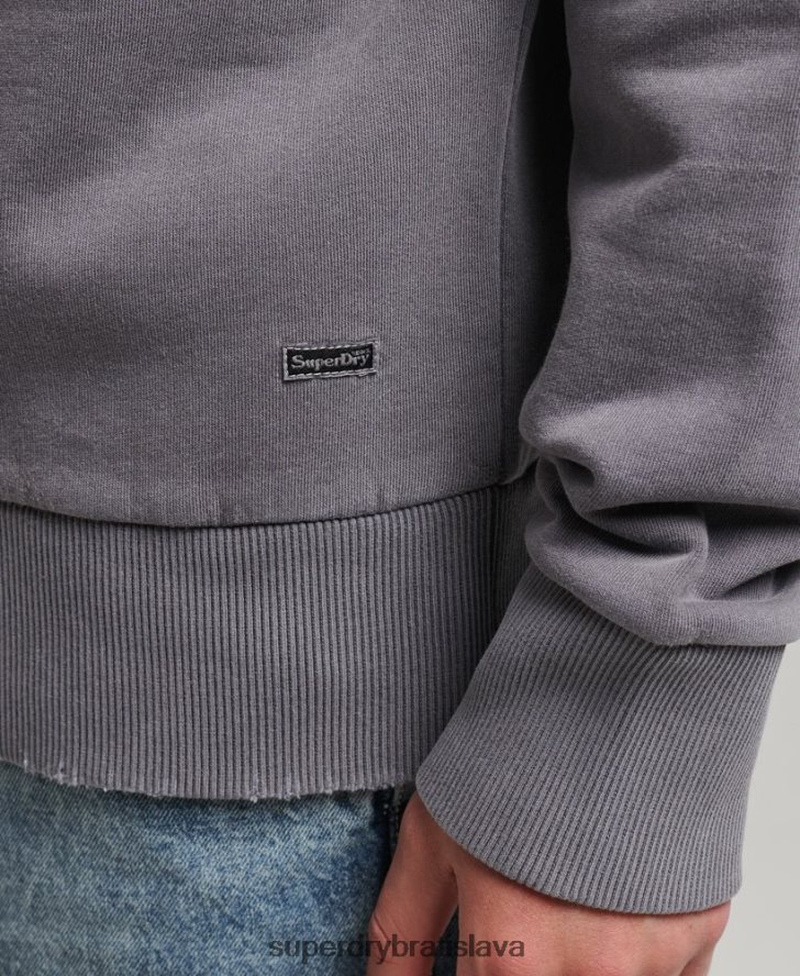 Superdry muži vintage indie mark mikina s kapucňou 6B4ZTR811 oblečenie tmavošedý