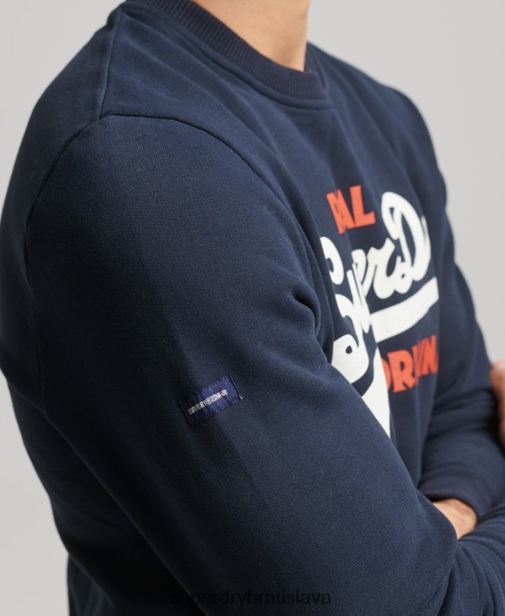 Superdry muži vintage logo soda pop crew mikina 6B4ZTR4997 oblečenie námorníctvo