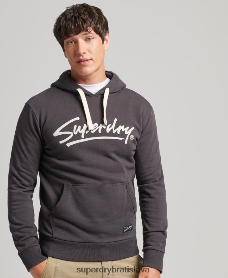 Superdry muži vintage mikina s kapucňou v centre mesta 6B4ZTR5028 oblečenie hnedá