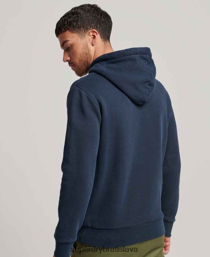 Superdry muži vintage neónová mikina s kapucňou 6B4ZTR598 oblečenie námorníctvo