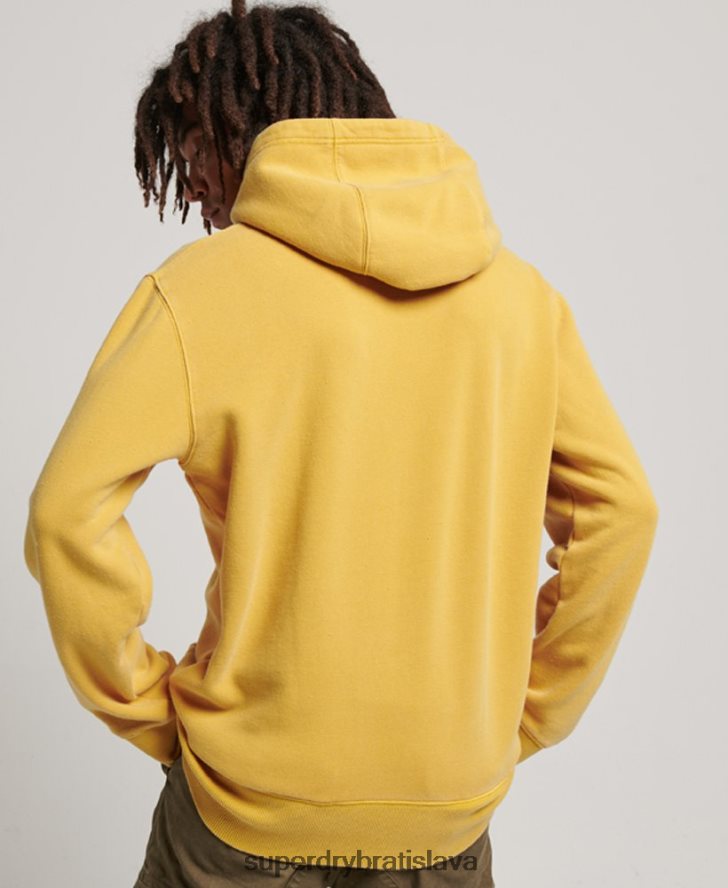 Superdry muži vintage praná mikina s kapucňou 6B4ZTR635 oblečenie zlato