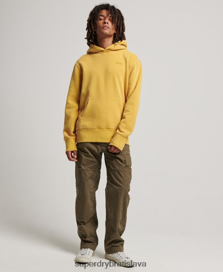 Superdry muži vintage praná mikina s kapucňou 6B4ZTR635 oblečenie zlato