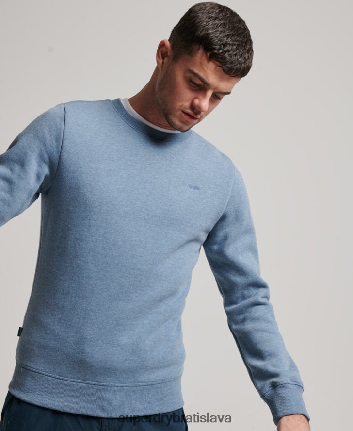 Superdry muži vintage vyšívaná mikina s logom 6B4ZTR496 oblečenie svetlo modrá