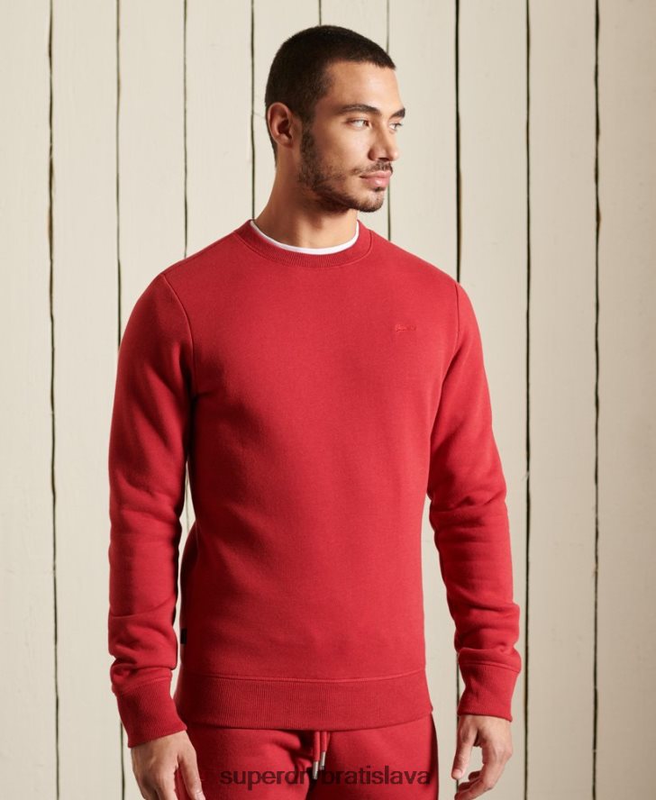 Superdry muži vintage vyšívaná mikina s logom 6B4ZTR5210 oblečenie červená