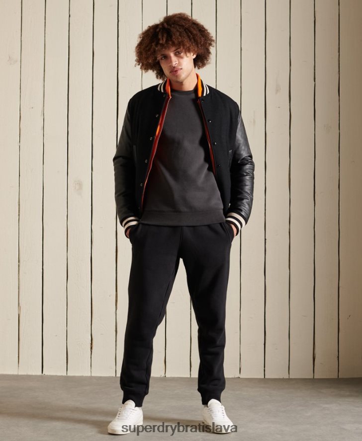 Superdry muži vintage vyšívaná mikina s logom 6B4ZTR5214 oblečenie tmavošedý