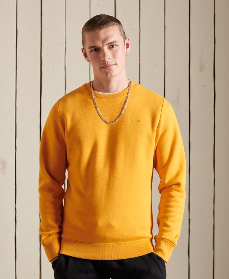 Superdry muži vintage vyšívaná mikina s logom 6B4ZTR5218 oblečenie žltá
