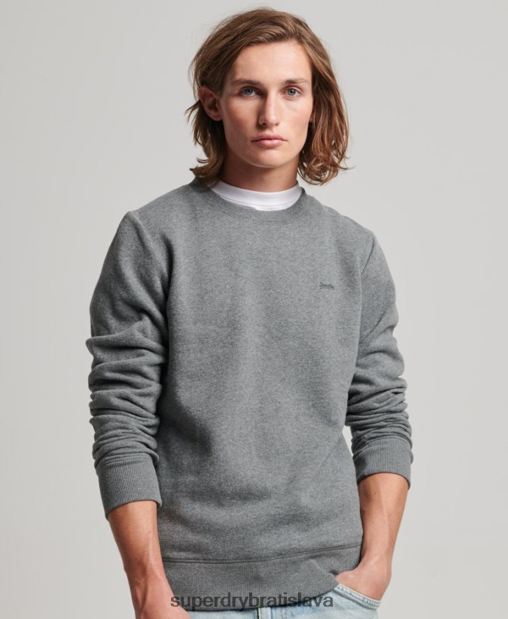 Superdry muži vintage vyšívaná mikina s logom 6B4ZTR532 oblečenie sivá