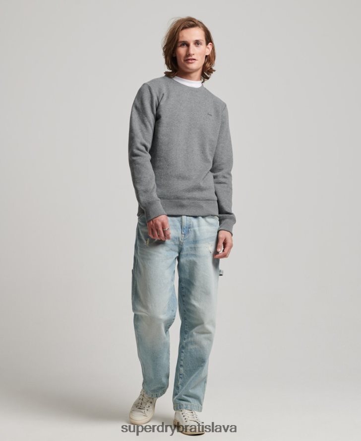 Superdry muži vintage vyšívaná mikina s logom 6B4ZTR532 oblečenie sivá