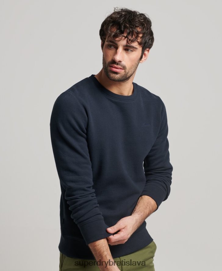 Superdry muži vintage vyšívaná mikina s logom 6B4ZTR611 oblečenie námorníctvo