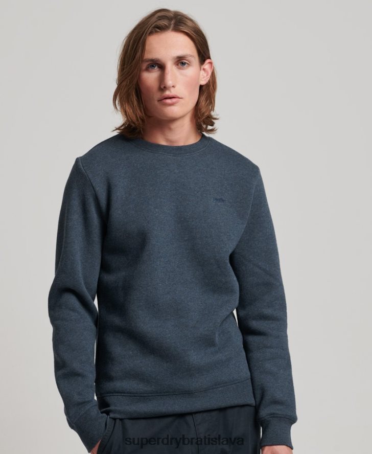 Superdry muži vintage vyšívaná mikina s logom 6B4ZTR614 oblečenie námorníctvo
