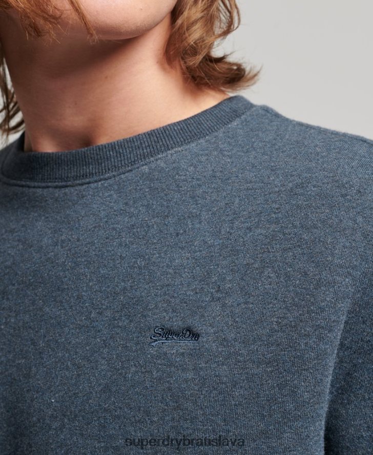 Superdry muži vintage vyšívaná mikina s logom 6B4ZTR614 oblečenie námorníctvo