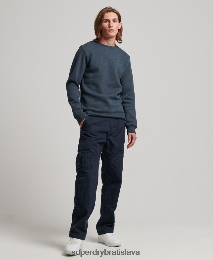 Superdry muži vintage vyšívaná mikina s logom 6B4ZTR614 oblečenie námorníctvo