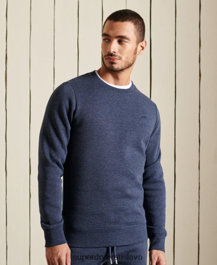 Superdry muži vintage vyšívaná mikina s logom 6B4ZTR715 oblečenie námorníctvo