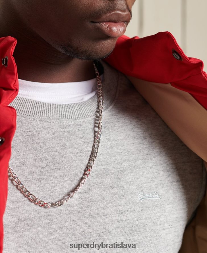 Superdry muži vintage vyšívaná mikina s logom 6B4ZTR750 oblečenie sivá