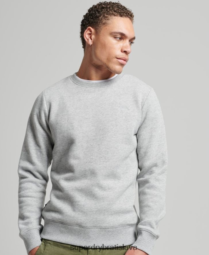 Superdry muži vintage vyšívaná mikina s logom 6B4ZTR751 oblečenie sivá