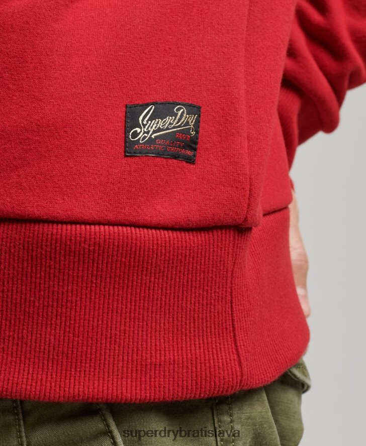 Superdry muži vintage vysokoškolská mikina 6B4ZTR549 oblečenie červená