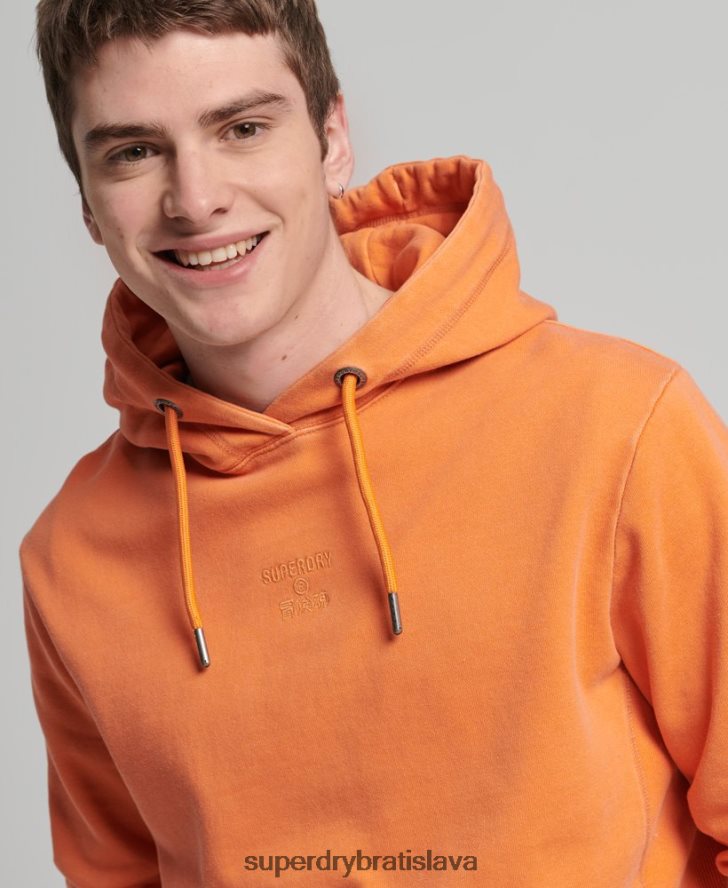Superdry muži voľná mikina s kapucňou s logom na odev 6B4ZTR5227 oblečenie oranžová