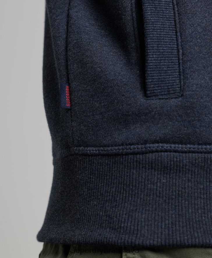 Superdry muži vršok na zips s vyšívaným vintage logom 6B4ZTR730 oblečenie námorníctvo